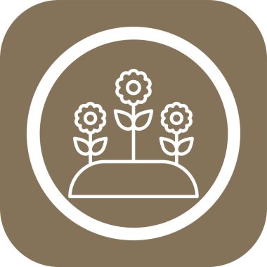 çiçek simgesi vektör illüstrasyonu