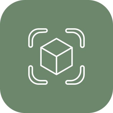 küp simge vektör çizim