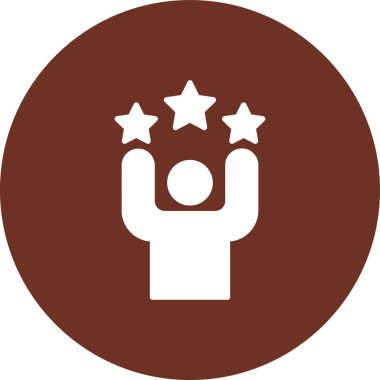 derecelendirme yıldızı düz kabartma simgesi