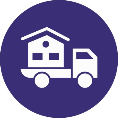 Kamyon simgesinin vektör illüstrasyonu