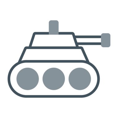 Tank web simgesi, vektör illüstrasyonu