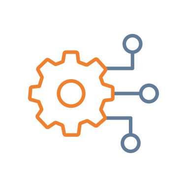 dişli düz vektör simgesi