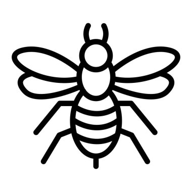 Beyaz arkaplan üzerindeki arı vektör illüstrasyonu