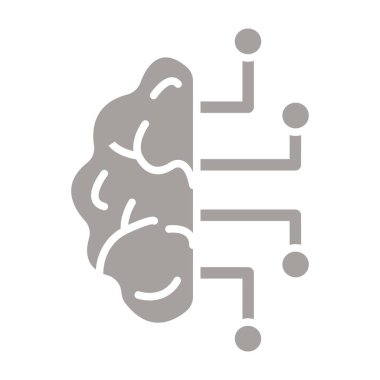 Beyin ve dişli vektör simgesi