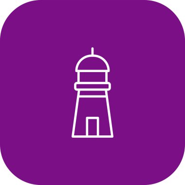 deniz feneri simgesi, vektör illüstrasyonu