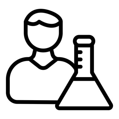 Bilim adamı. Web simgesi basit tasarım