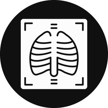 akciğer simgesi vektör illüstrasyonu