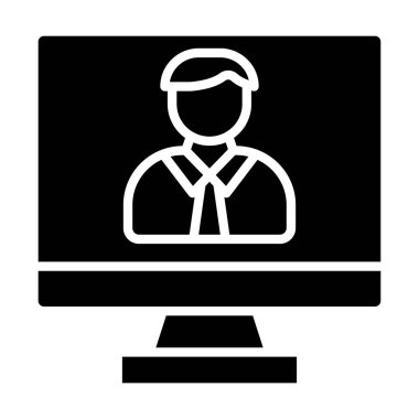 Dizüstü bilgisayar simgesi vektör çizimi