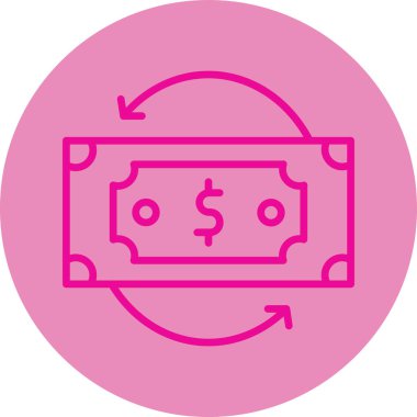 Para için. Web simgesi basit illüstrasyon