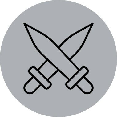 Kolayca düzenleyebilen kılıç vektör simgesi