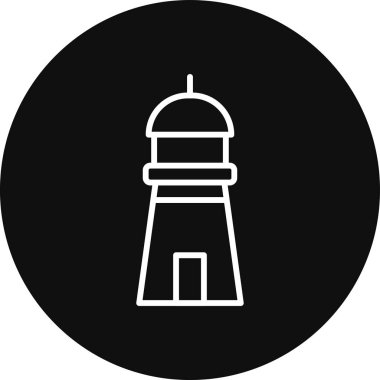deniz feneri ikonu vektör illüstrasyonu