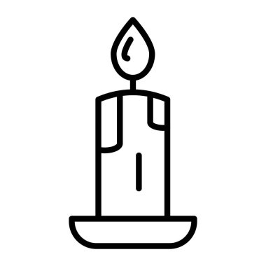 mum vektörü ince çizgi simgesi