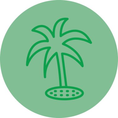 Palmiye ağacı simgesinin vektör illüstrasyonu