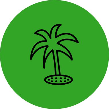 Palmiye simgesinin vektör illüstrasyonu