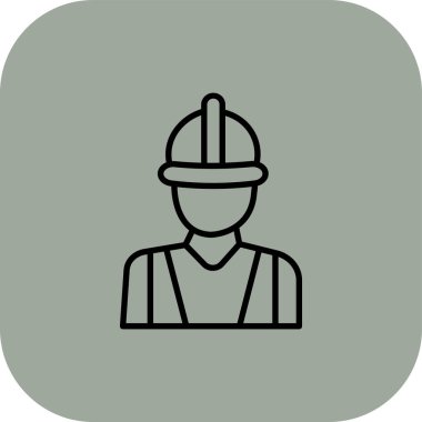 Mühendis ikonu. vektör illüstrasyonu