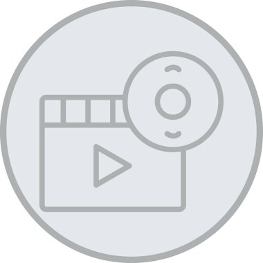 video kamera vektör simgesi, basit illüstrasyon