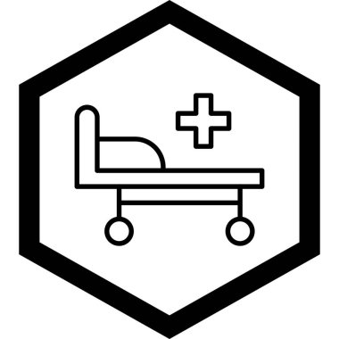 Moda tarzında izole edilmiş hastane simgesi