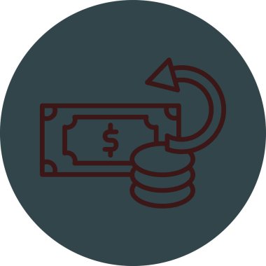 Dolar para simgesi, illüstrasyon, vektör