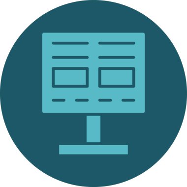 vektör lcd simgesi illüstrasyonu