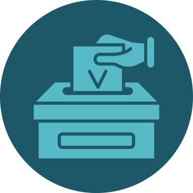 oy sandığı simgesi. Web için oy pusulası vektör simgelerinin özet çizimi