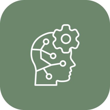 Soyut arkaplan gruplandırılmış beyin simgesi