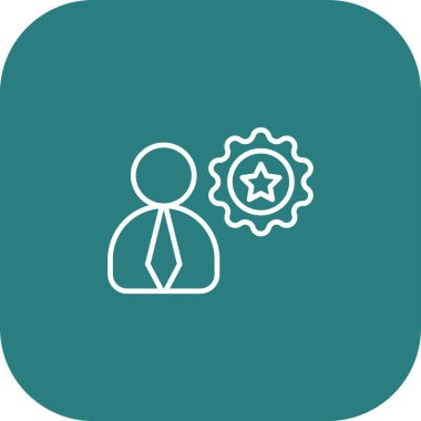 eşsiz kullanıcı vektör çizgisi simgesi