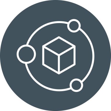 Küp. Web simgesi basit tasarım