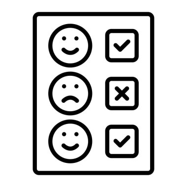 Geri bildirim simgesinin vektör illüstrasyonu