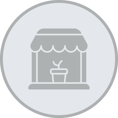 dükkan simgesi, vektör illüstrasyonu