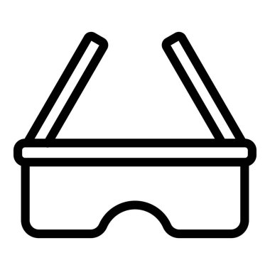 gözlük simgesi, vektör illüstrasyonu