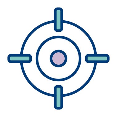 hedef simgesi. Web için hedef vektör simgelerinin özet çizimi