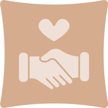 el sıkışma simgesi, basit vektör çizim