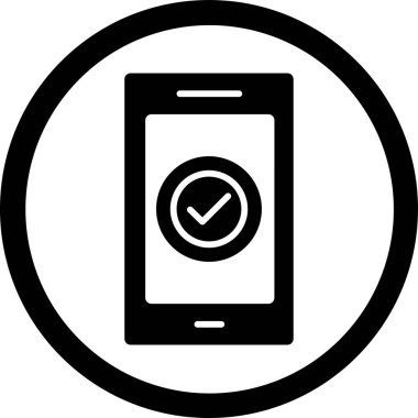 Akıllı telefonun vektör illüstrasyon simgesi