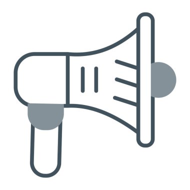 megafon ikonu. Beyaz arkaplanda izole edilmiş web tasarımı için özet megafon vektör simgeleri