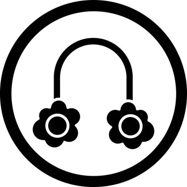 Kulaklık. Web simgesi basit illüstrasyon