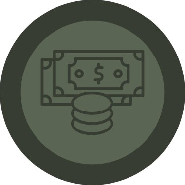 Bozuk para. Web simgesi basit tasarım