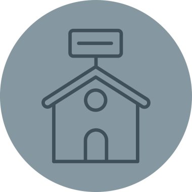 Ev. Web simgesi basit illüstrasyon