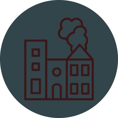 Fabrika simgesi vektör illüstrasyonu