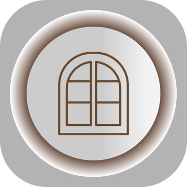 Eşsiz kapı vektör çizgisi simgesi