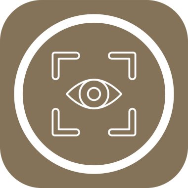 Göz İzleme Ağı simgesi, vektör illüstrasyonu