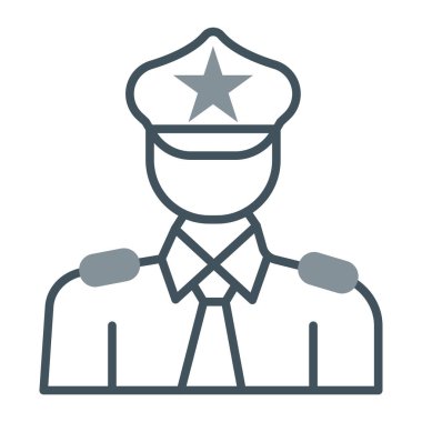 Polis web simgesi, vektör illüstrasyonu