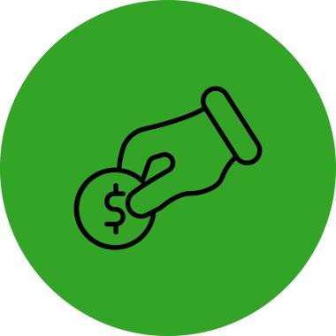 Dolar Vektörü Simgesi İllüstrasyonu