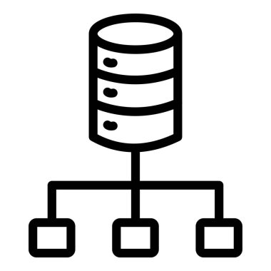sunucu veritabanı çizgisi vektör simgesi kolayca düzenleyebilir ya da değiştirebilir