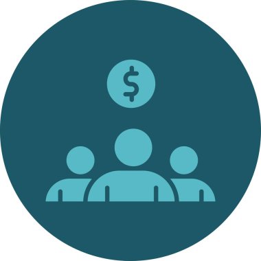 İş ve finans simgesinin vektör illüstrasyonu