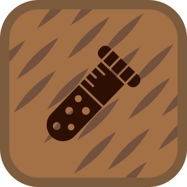 Bir çikolatanın düz renkli karikatürü