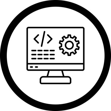Web simgesi, bilgisayar simgesinin vektör illüstrasyonu