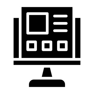 bilgisayar izleyici vektör simgesi