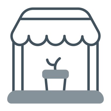 Dükkan. Web simgesi basit illüstrasyon