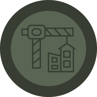 Modern yapı simgesinin vektör illüstrasyonu