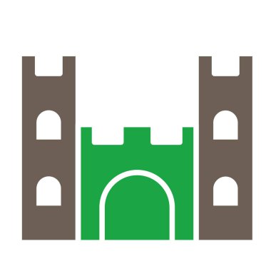 Castle Web simgesi, vektör illüstrasyonu